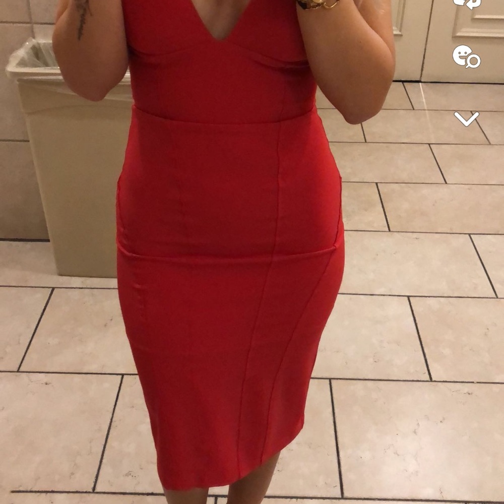 Red Body Con Dress